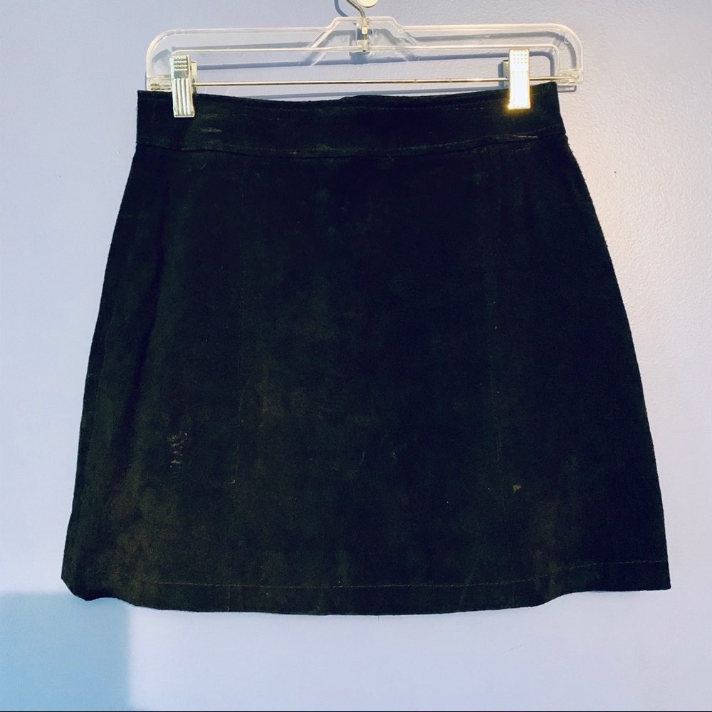 Vintage suede mini skirt